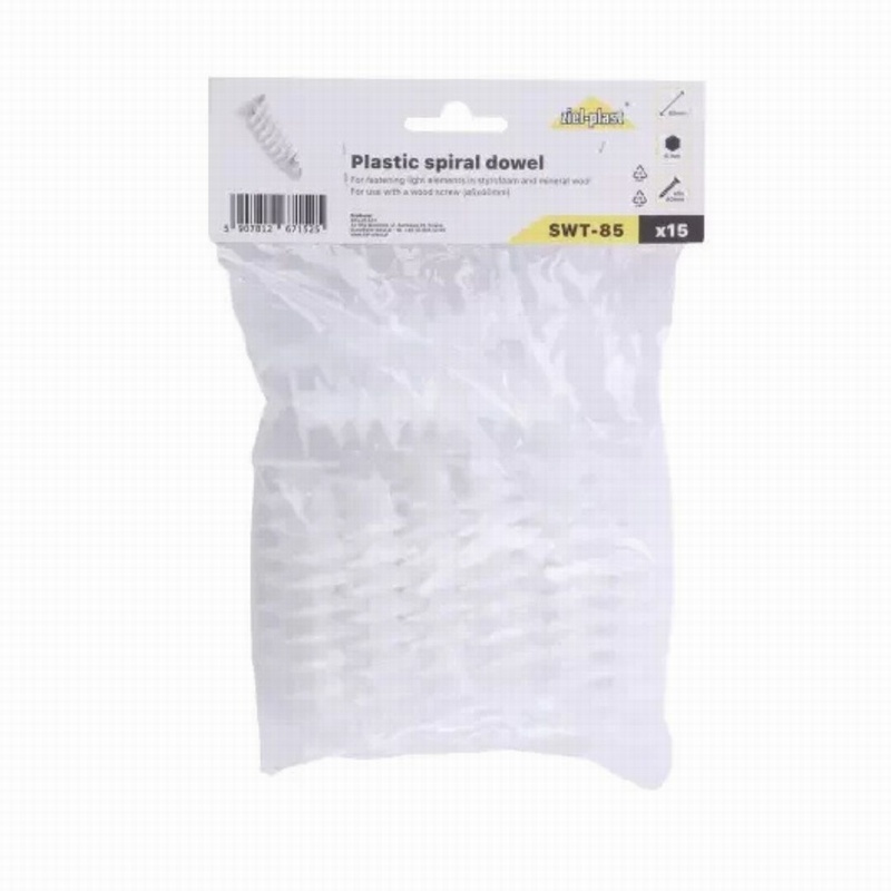 Plastic Spiral fixings (15 pack)