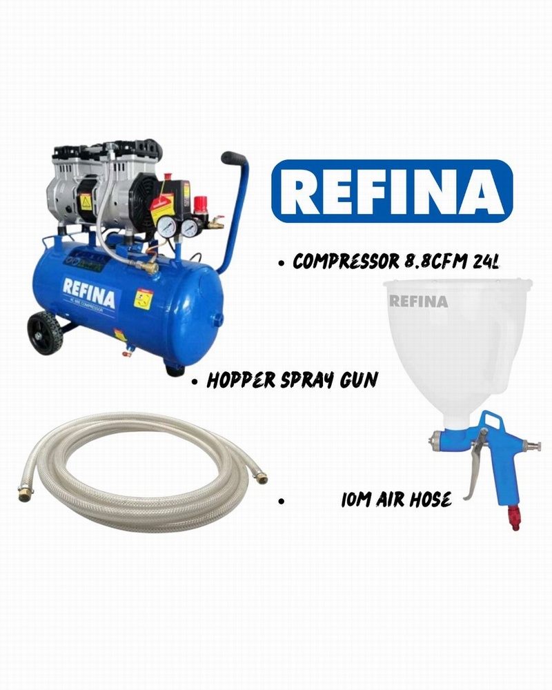Refina Silicone Render Spraying Setup - Complete Starter Kit (all fittings included)