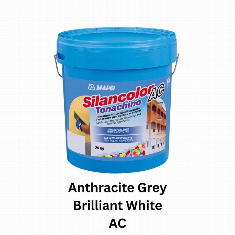 Mapei Silancolor Tonachino AC 1.5mm (Anthracite Grey / Brilliant White) 25kg