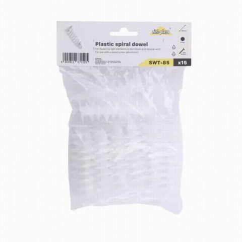 Plastic Spiral fixings (15 pack)