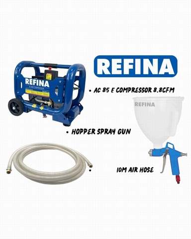 Refina Silicone Spray Setup - all fittings included (Smaller compressor)